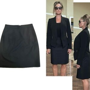 Elie Tahari black straight pencil skirt professional career business office 8